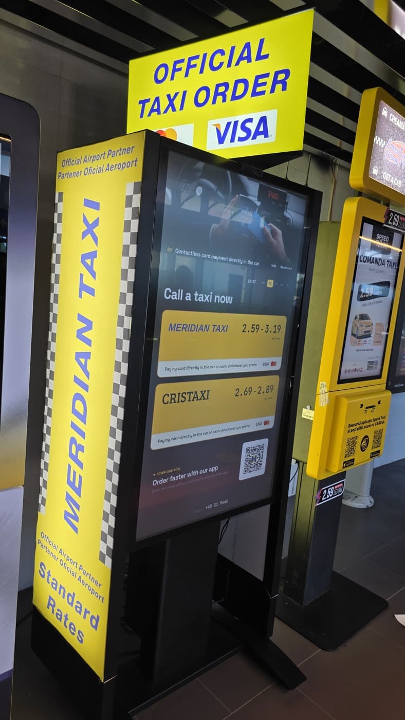 Chioșc Meridian Taxi — partener oficial al aeroportului